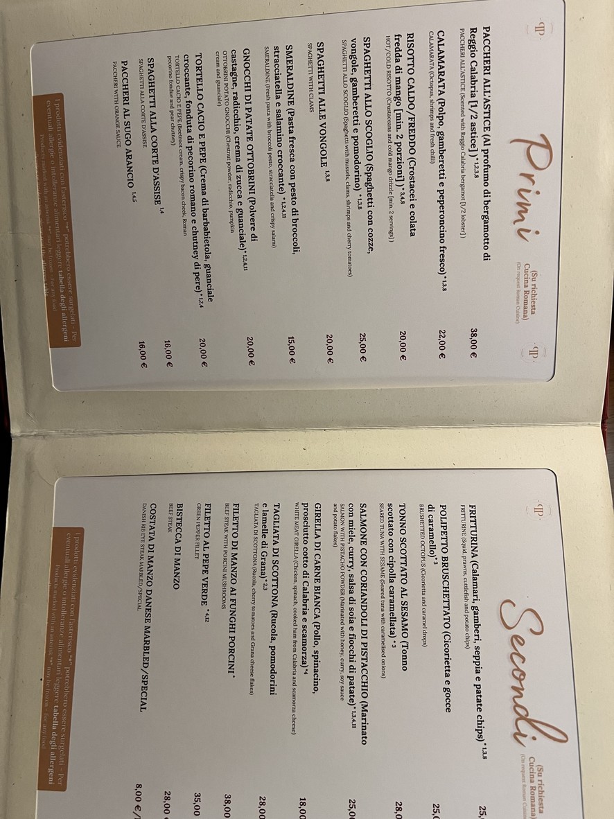 Il Ristorante di Porta Pia menu 1