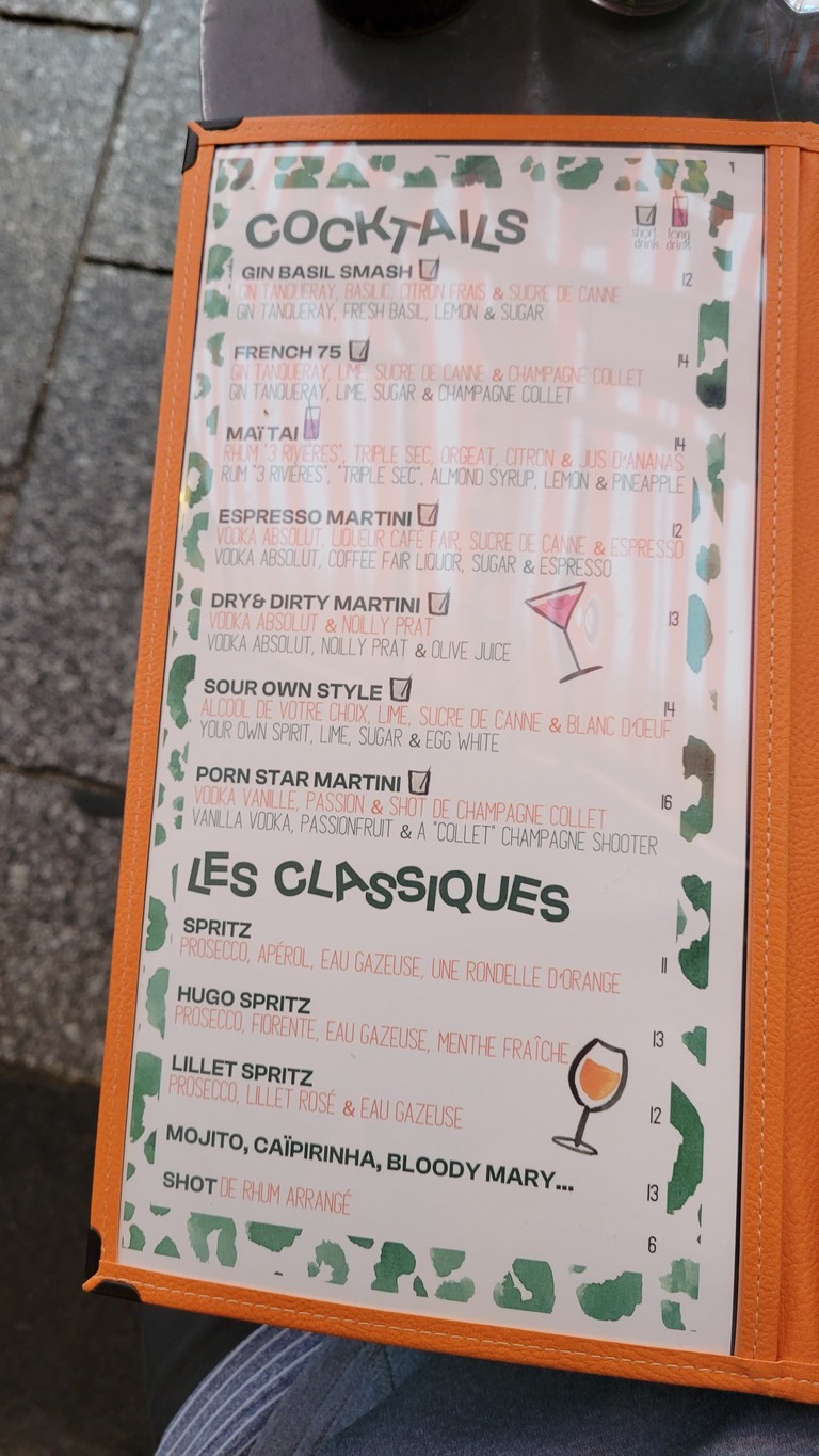 L'Éclair menu 2