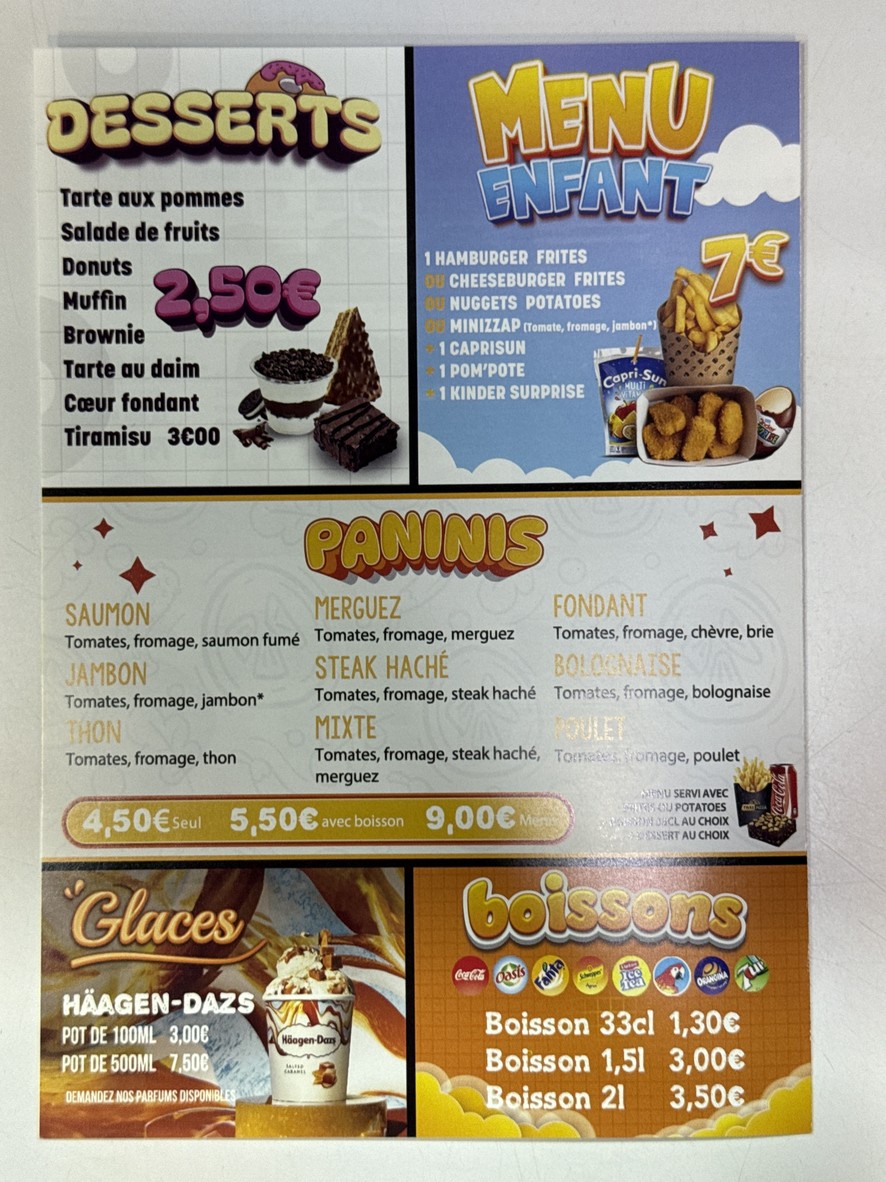 出租车披萨 menu 4