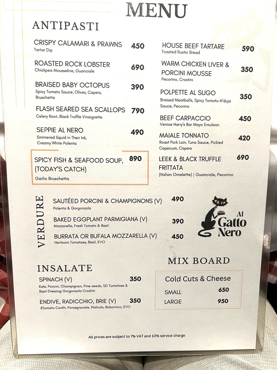 Al Gatto Nero menu 1