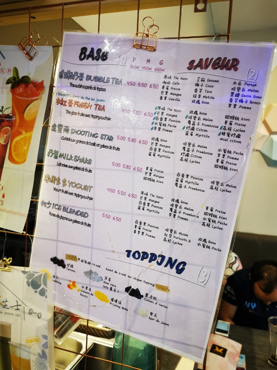Bubble Tea Bunny menu 3