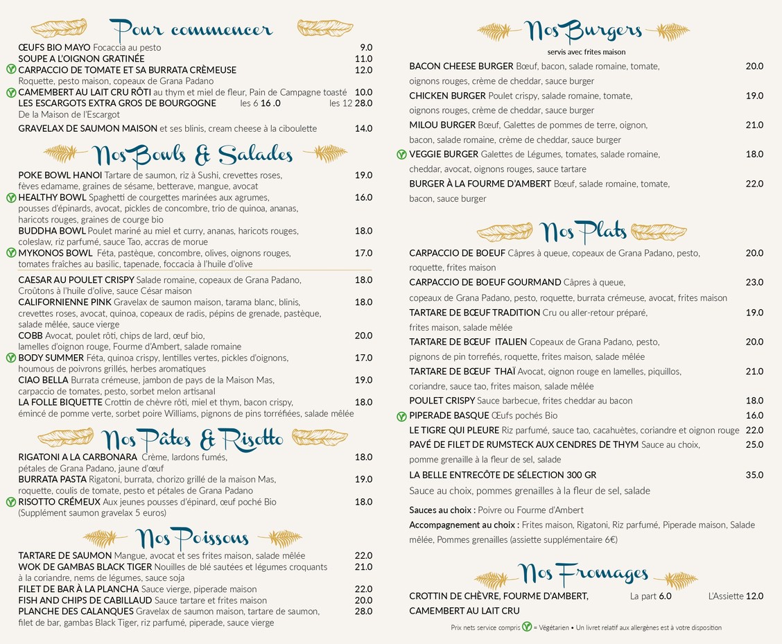 Café Milou Bastille menu 3