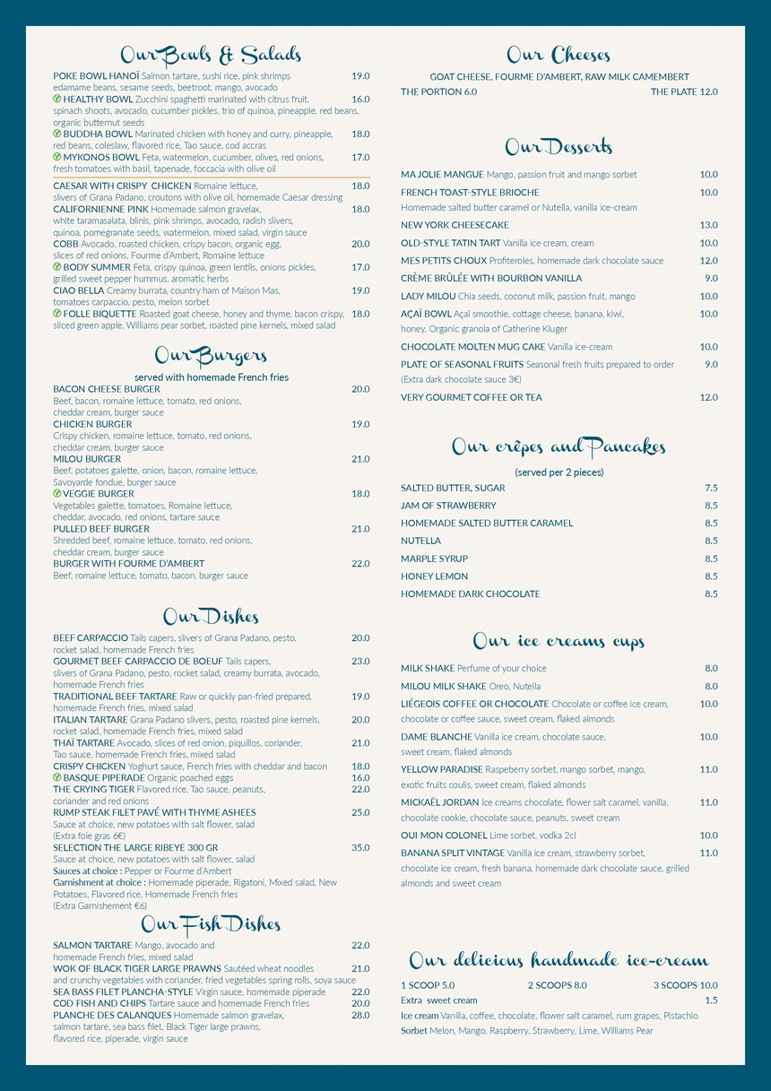 Café Milou Bastille menu 5