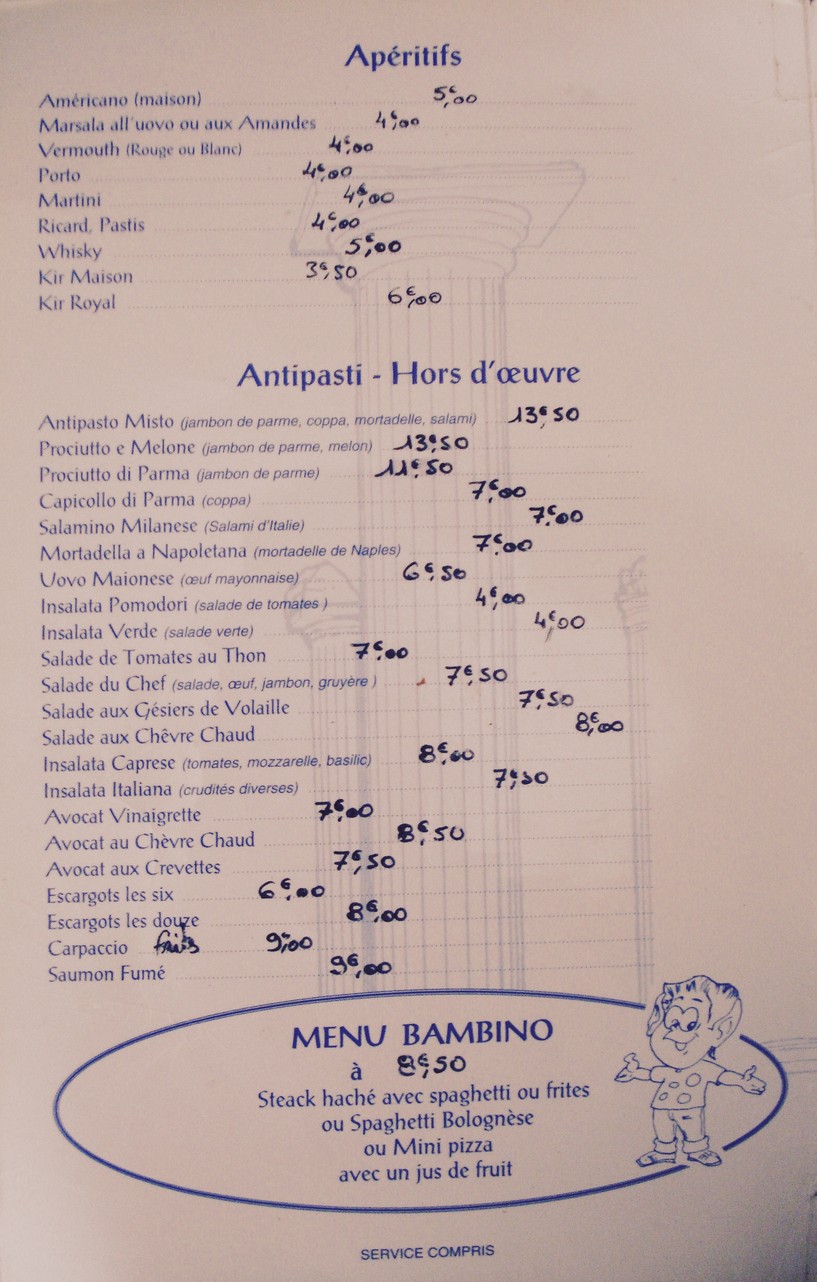 Pizzeria Veronica menu 1