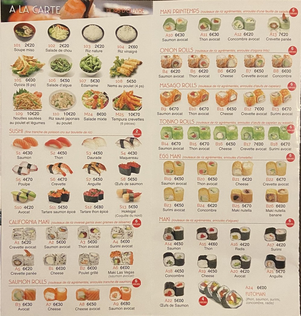 Fujiyama menu 2