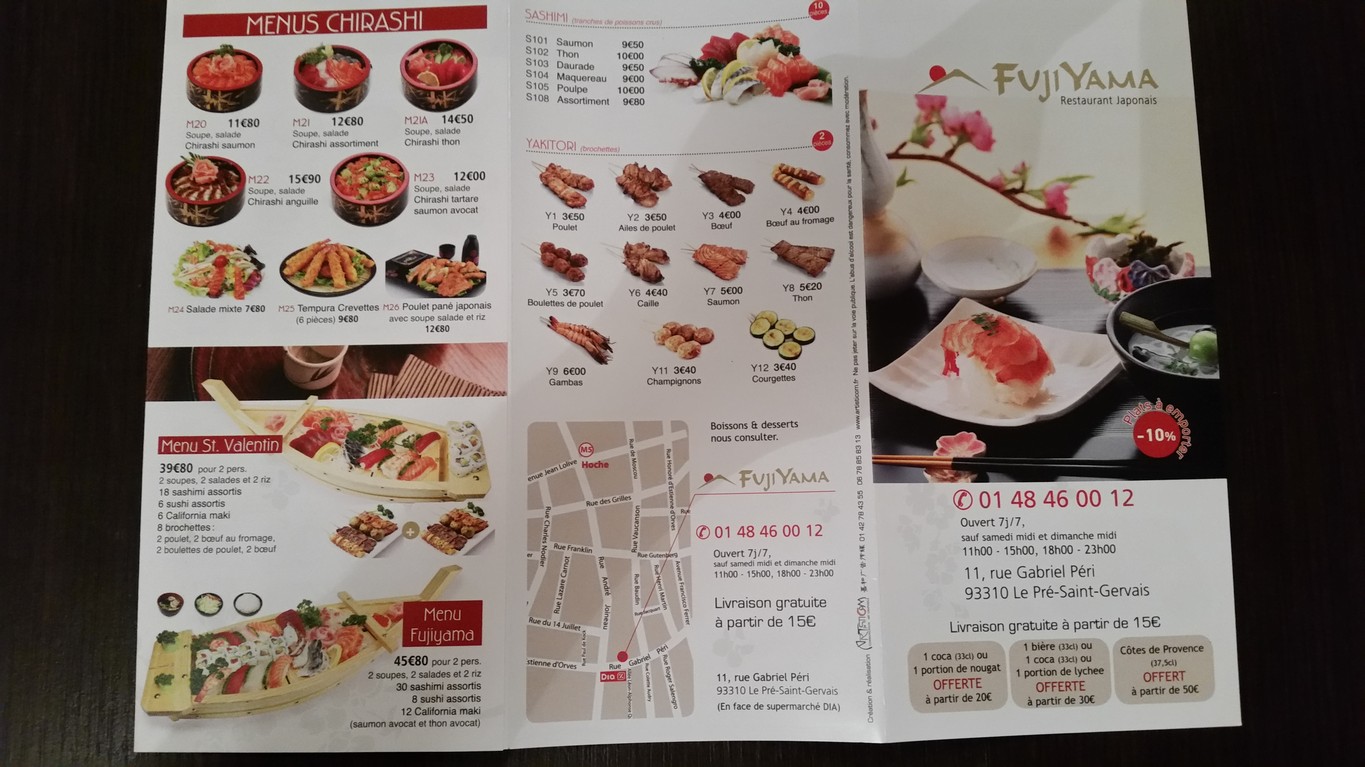 Fujiyama menu 4
