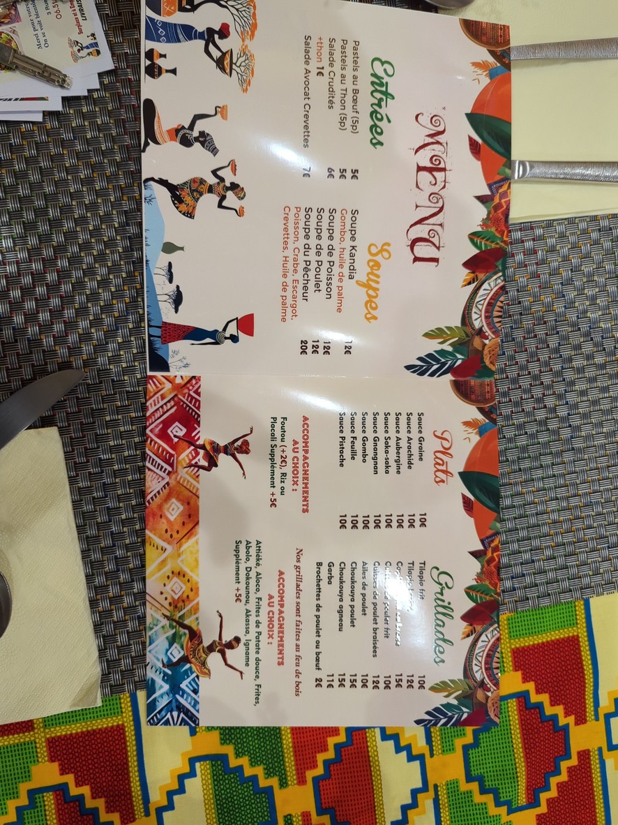 La Table de Maya menu 1