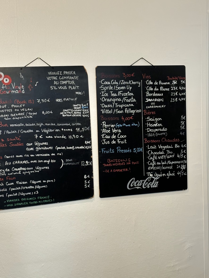 Au Vinyle Gourmand menu 2