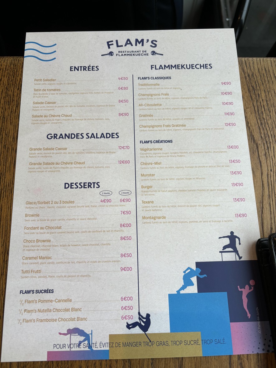Flam's menu 1