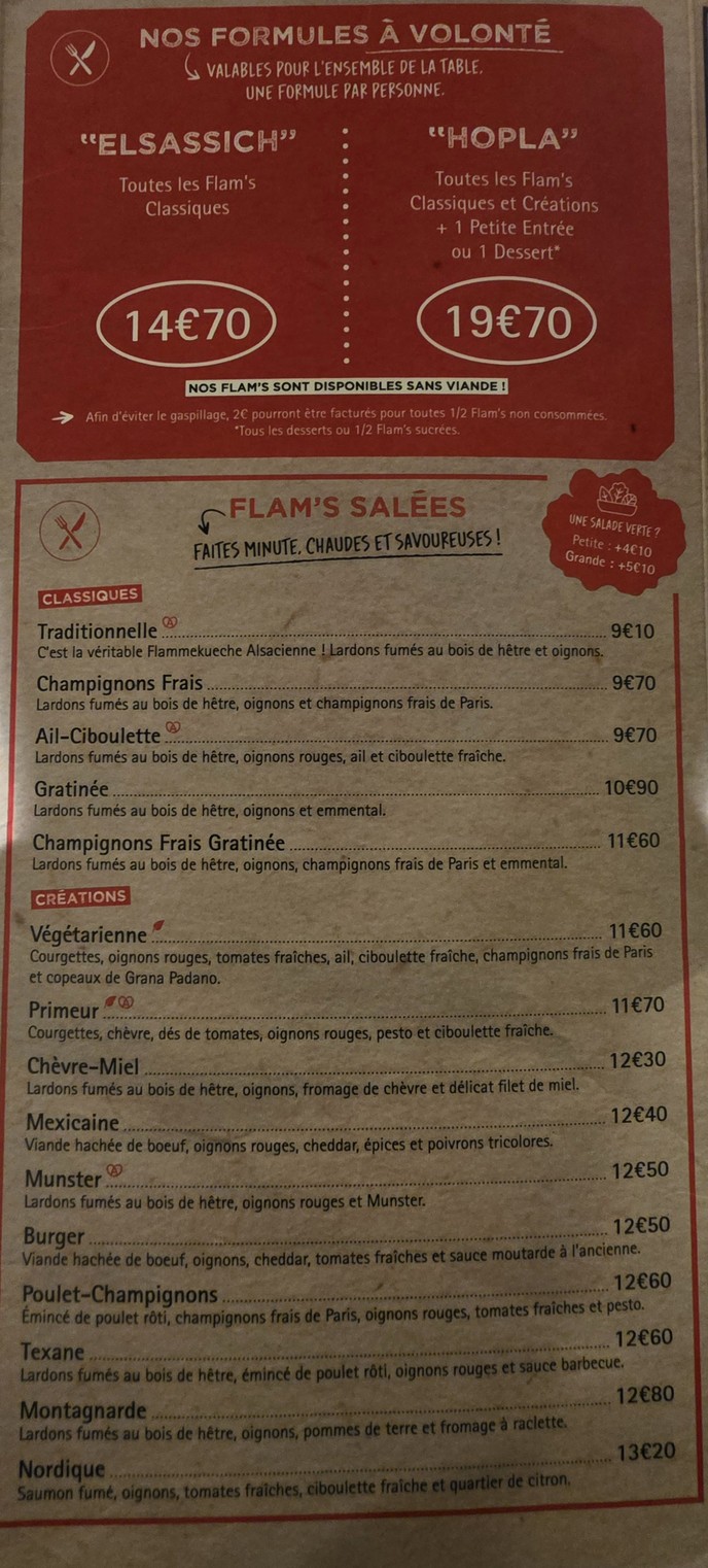 Flam's menu 2