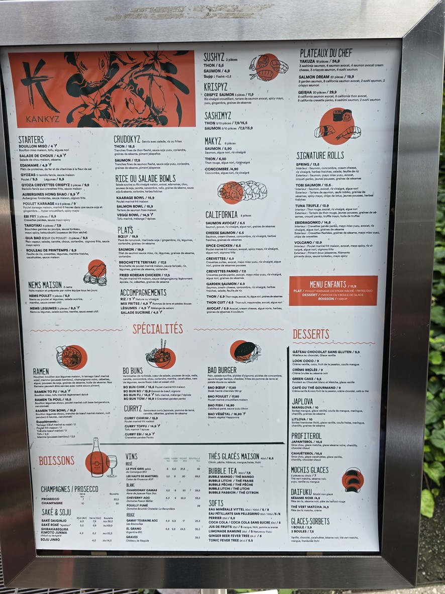 Kankyz menu 1