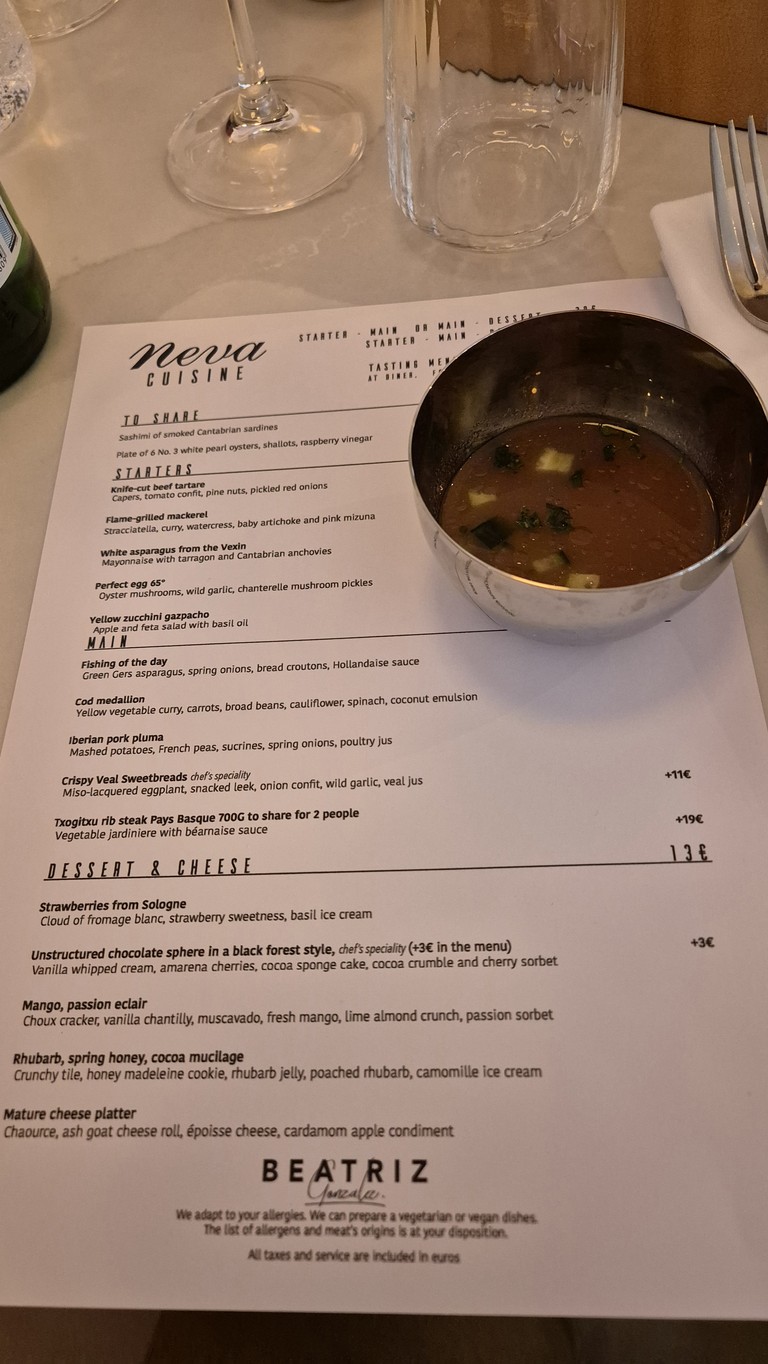 Neva Cuisine menu 1
