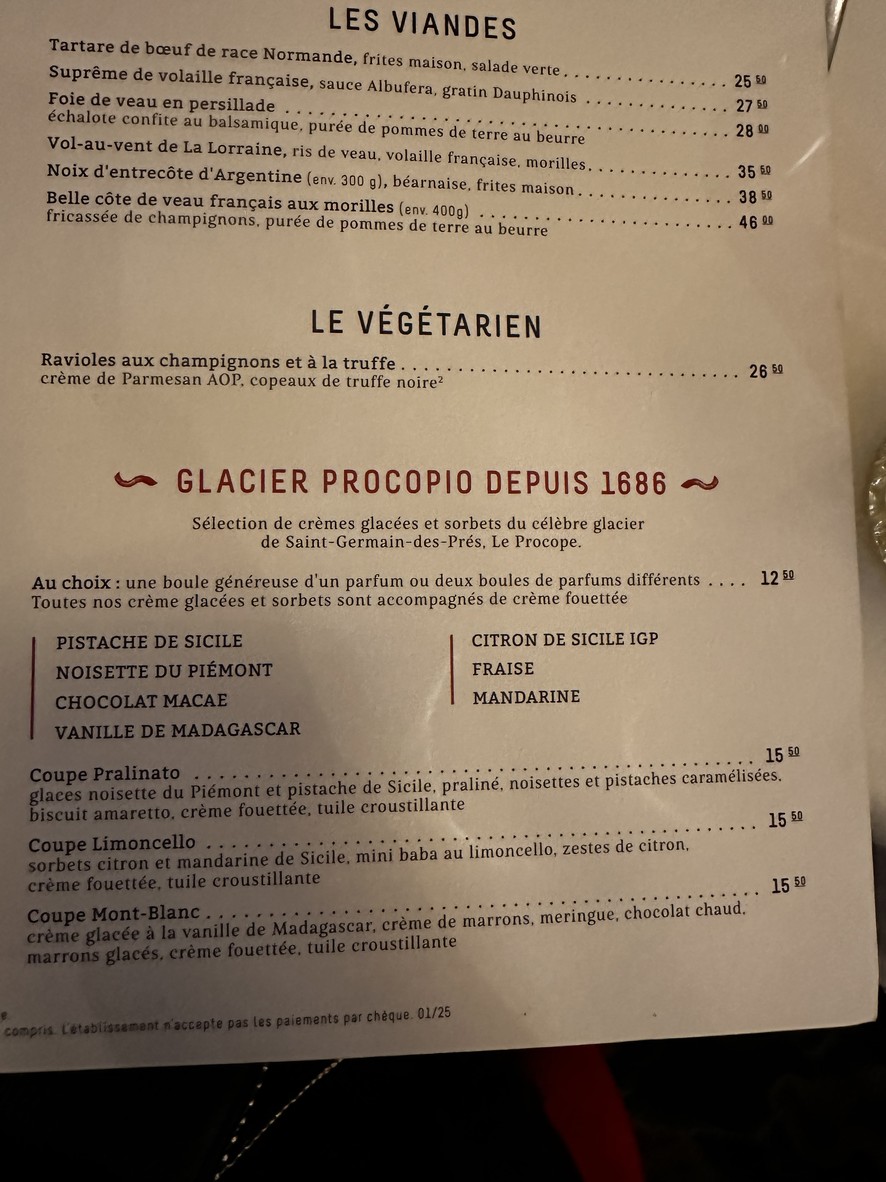 Brasserie La Lorraine menu 2