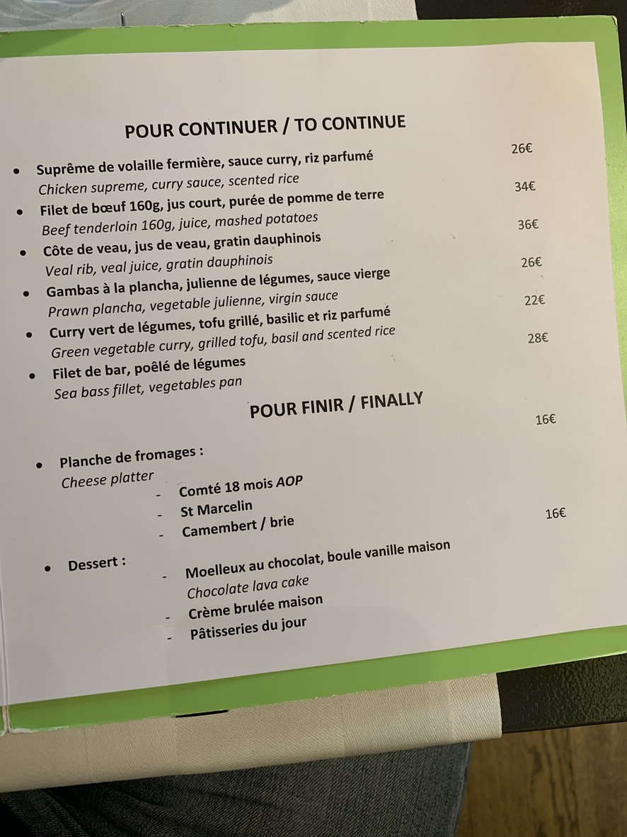 Restaurant - Bar Le 47 menu 2