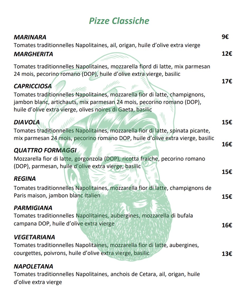 Pépé Ronchon - Pizzeria Napolitaine Paris 9 menu 2