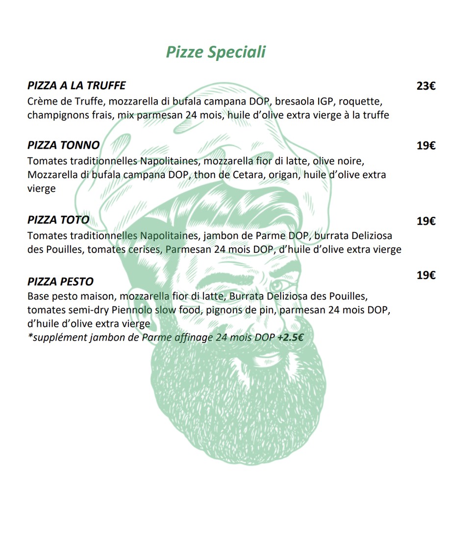 Pépé Ronchon - Pizzeria Napolitaine Paris 9 menu 4