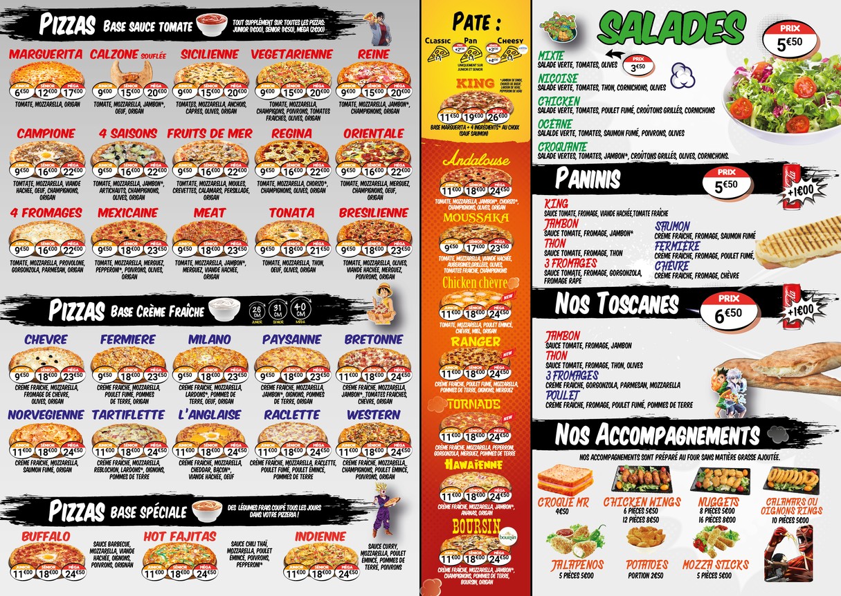 Pizza King menu 2