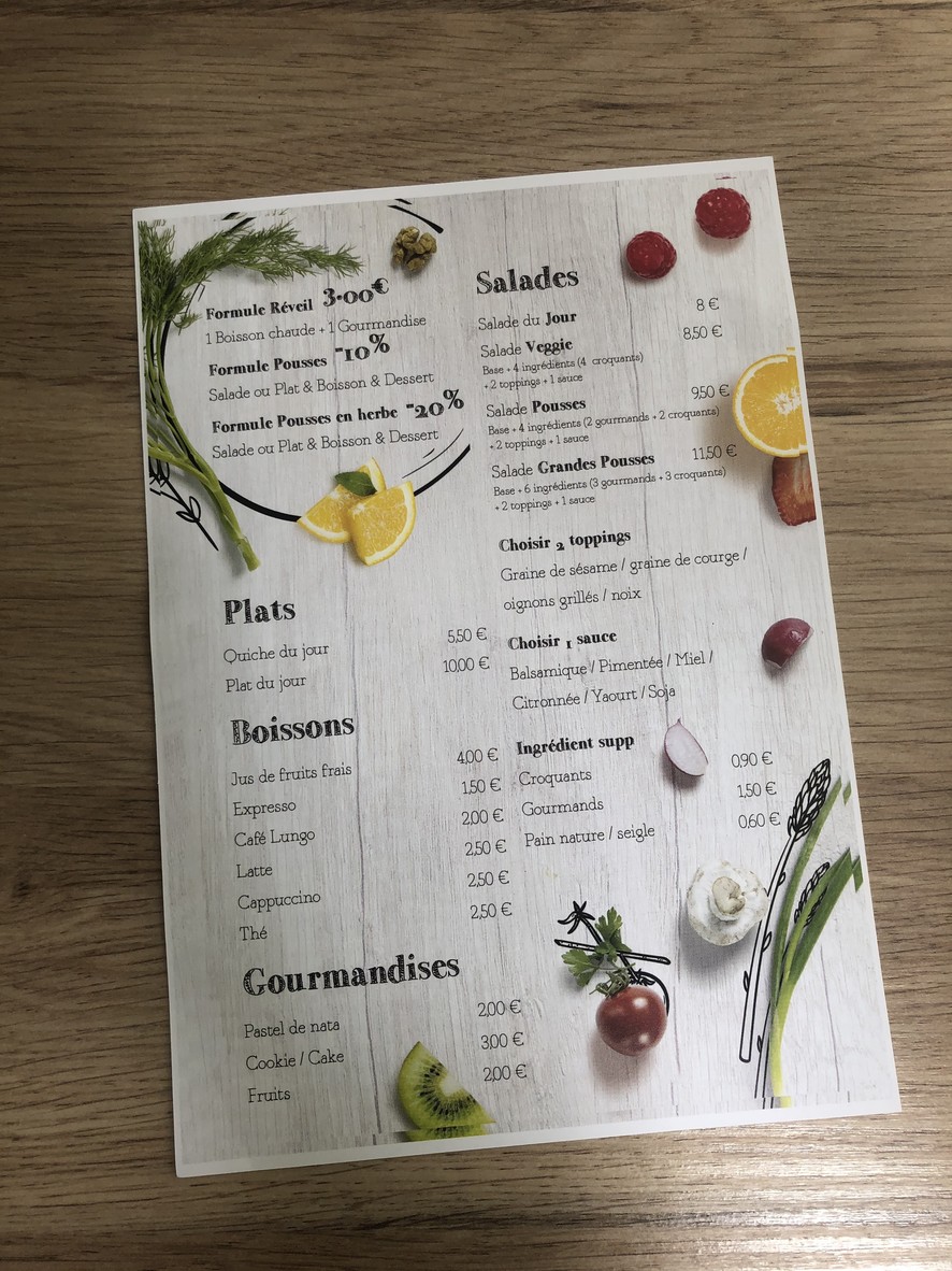 Pousses menu 1