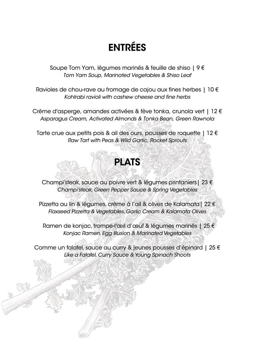 42 Degrés menu 1