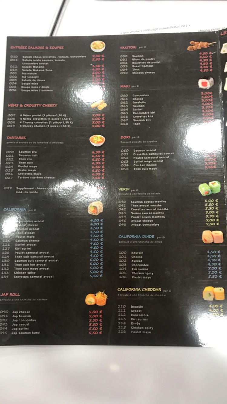 Sushi Bou. menu 1