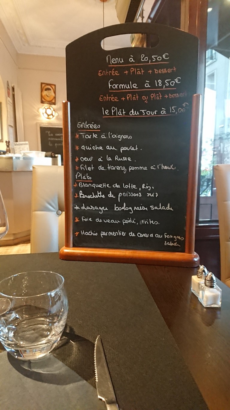 L'imprévu menu 1