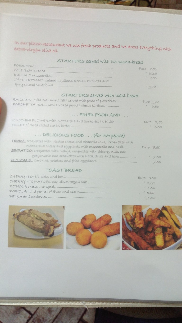 La Pratolina Cipro menu 1