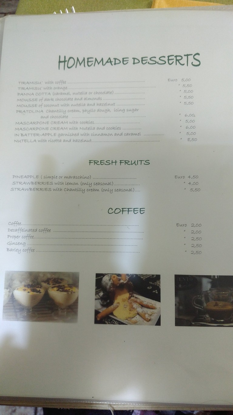 La Pratolina Cipro menu 4