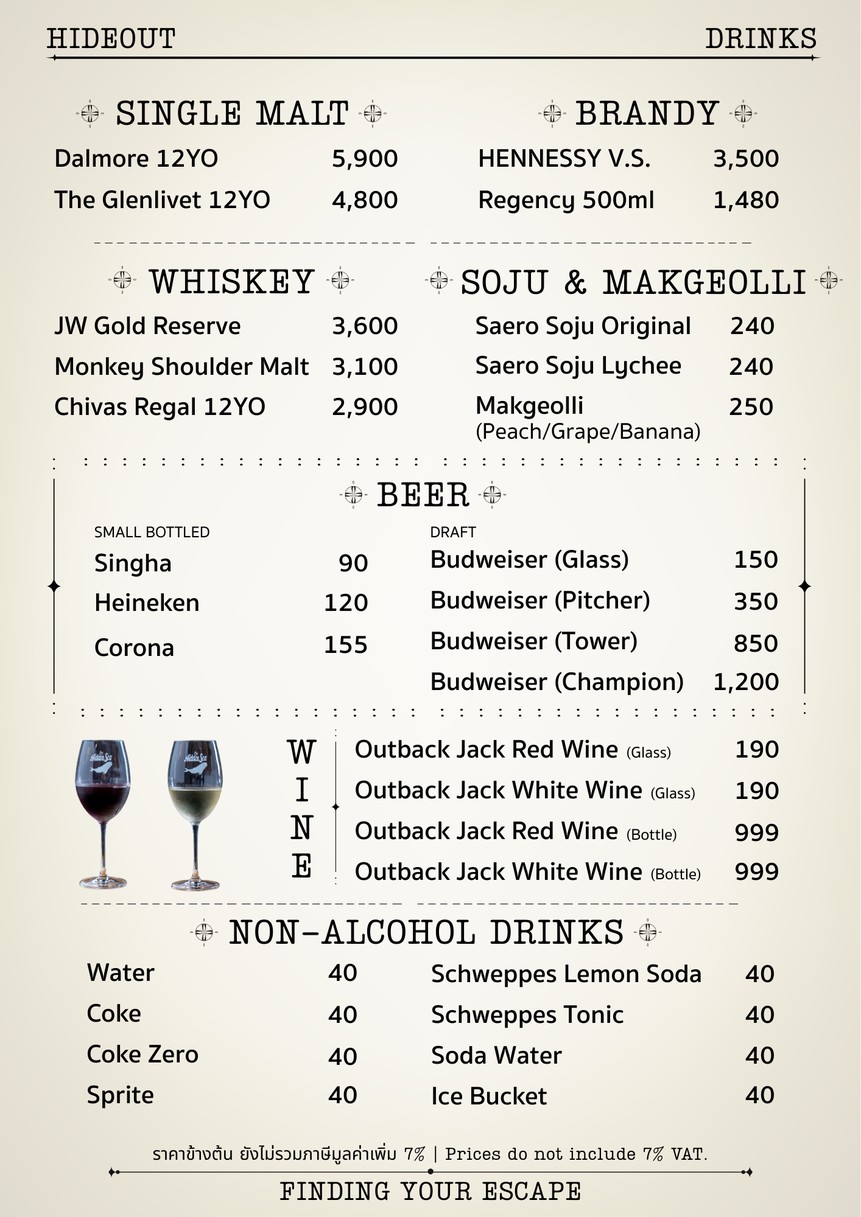 Hideout The Hub Phahol - Ari menu 4