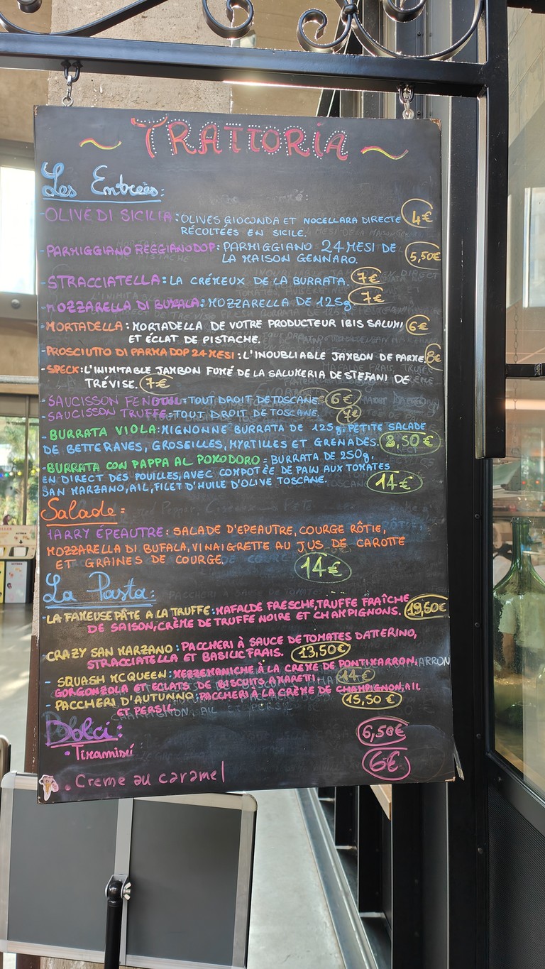 La Halle Freyssinet menu 1