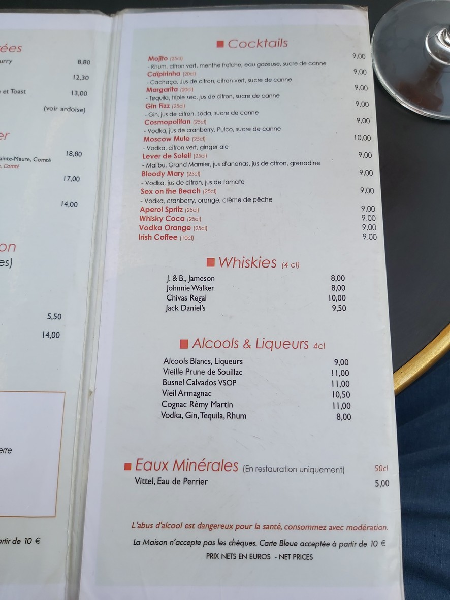 Le Relais de la Butte menu 3