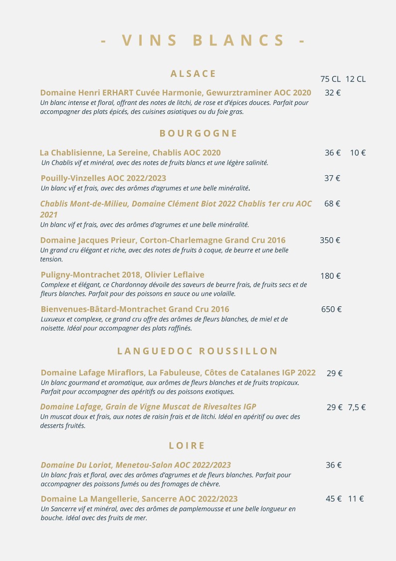 L’ENTRACTE - Restaurant & Réception - Ville d'Avray menu 5