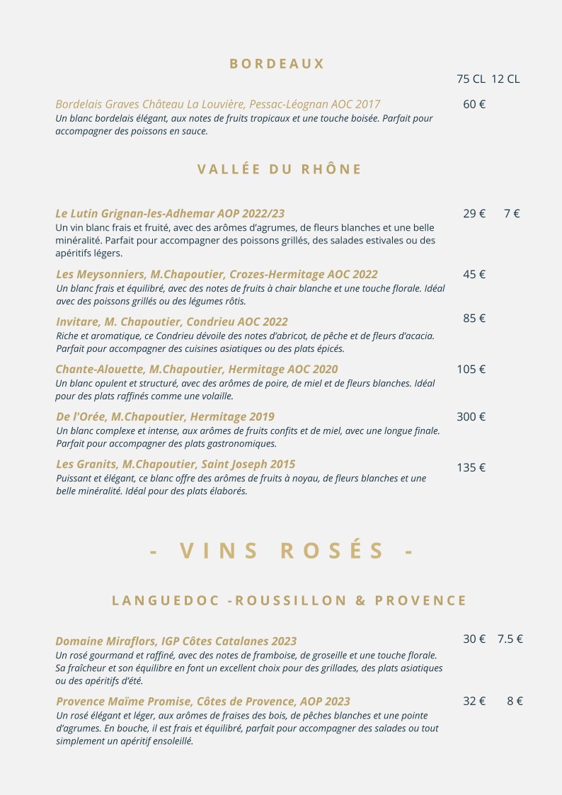 L’ENTRACTE - Restaurant & Réception - Ville d'Avray menu 7
