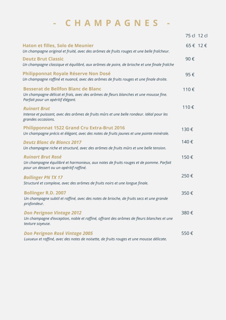 L’ENTRACTE - Restaurant & Réception - Ville d'Avray menu 9