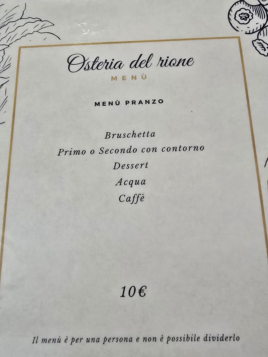 Osteria Del Rione menu 2