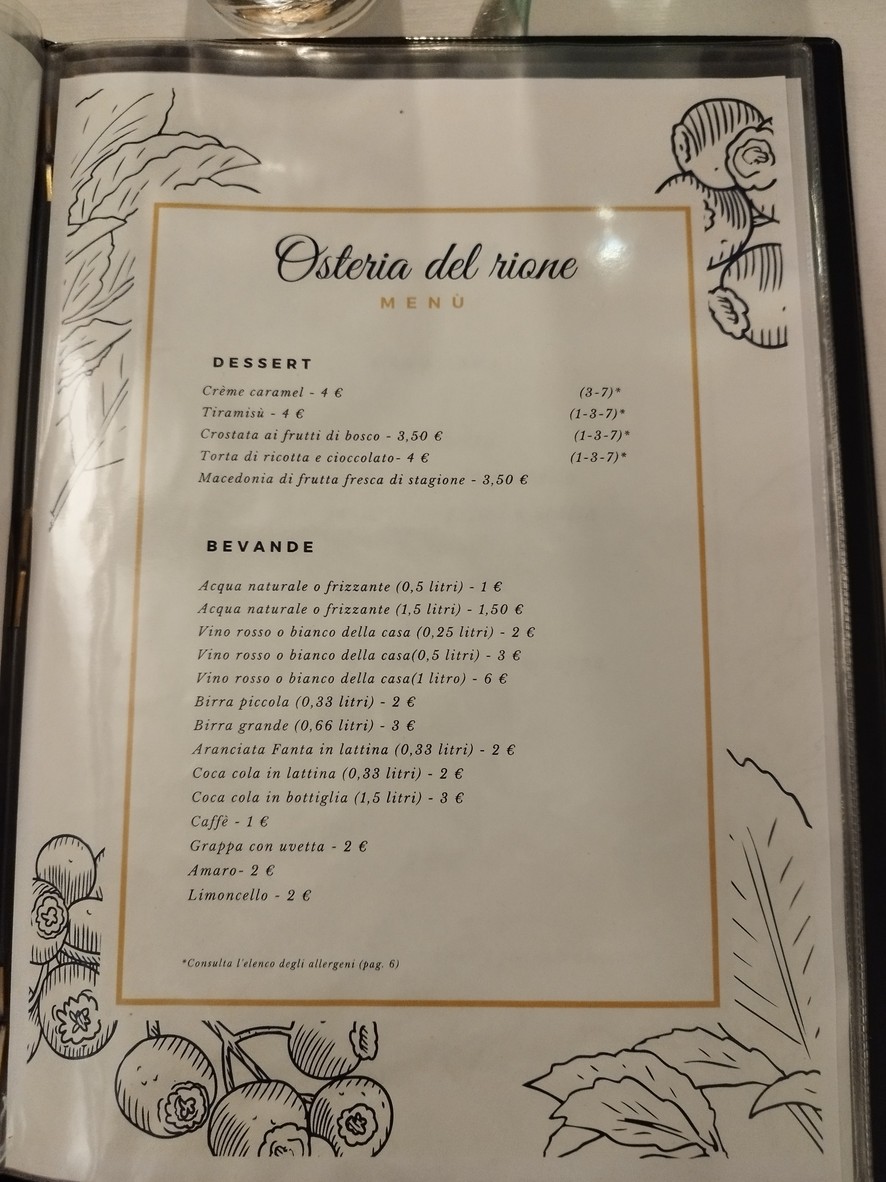 Osteria Del Rione menu 4
