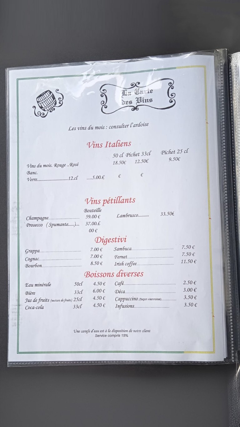 Pizza Caravelle menu 3