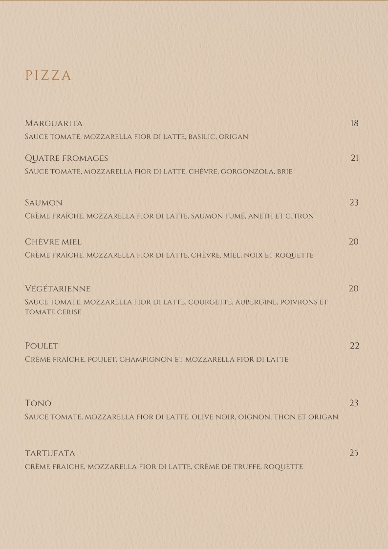 La Casa d'Oro menu 1