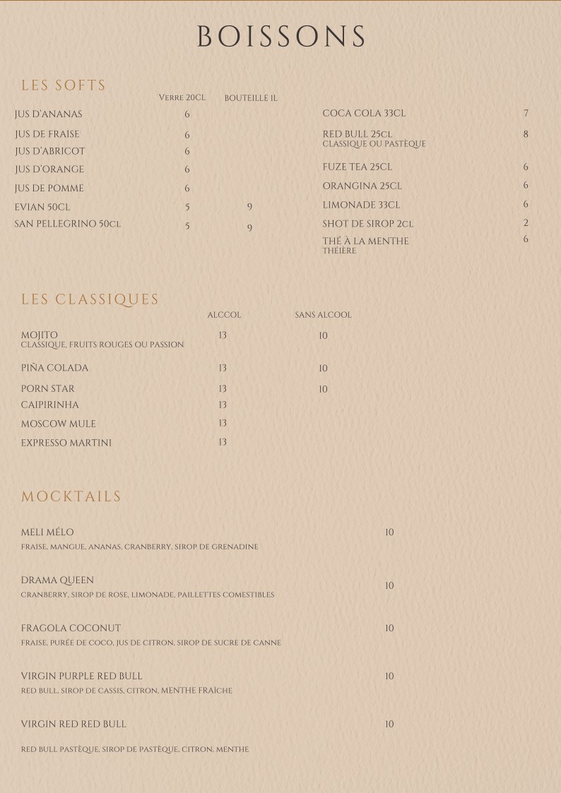 La Casa d'Oro menu 3