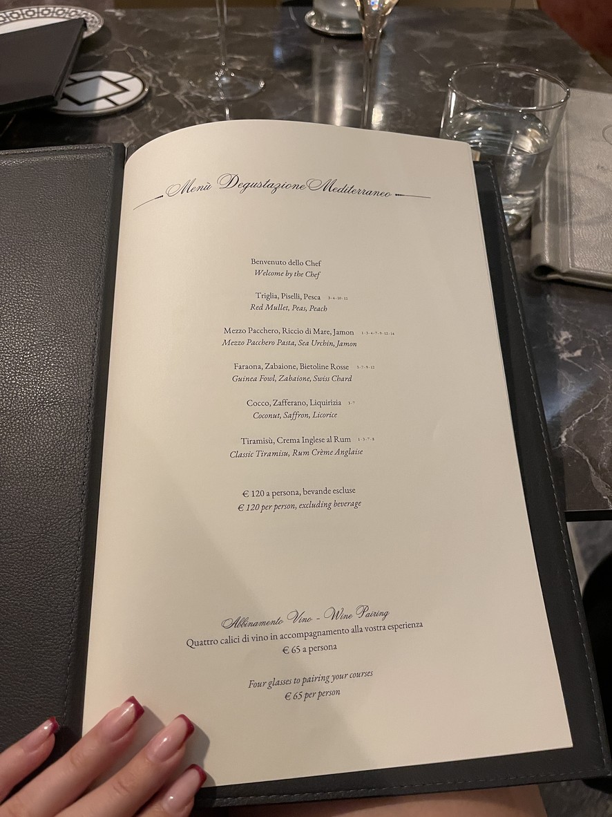 Oro Bistrot menu 4