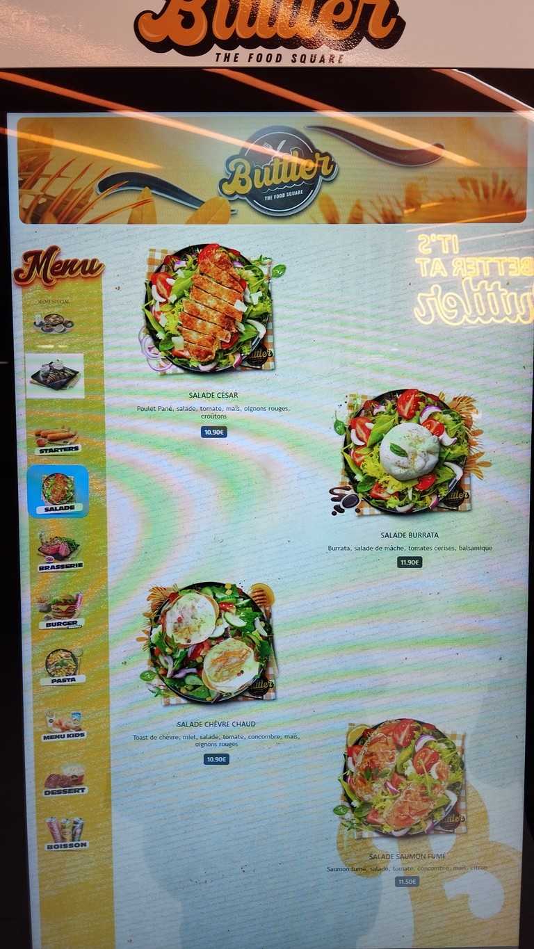Buttler Gennevilliers menu 2