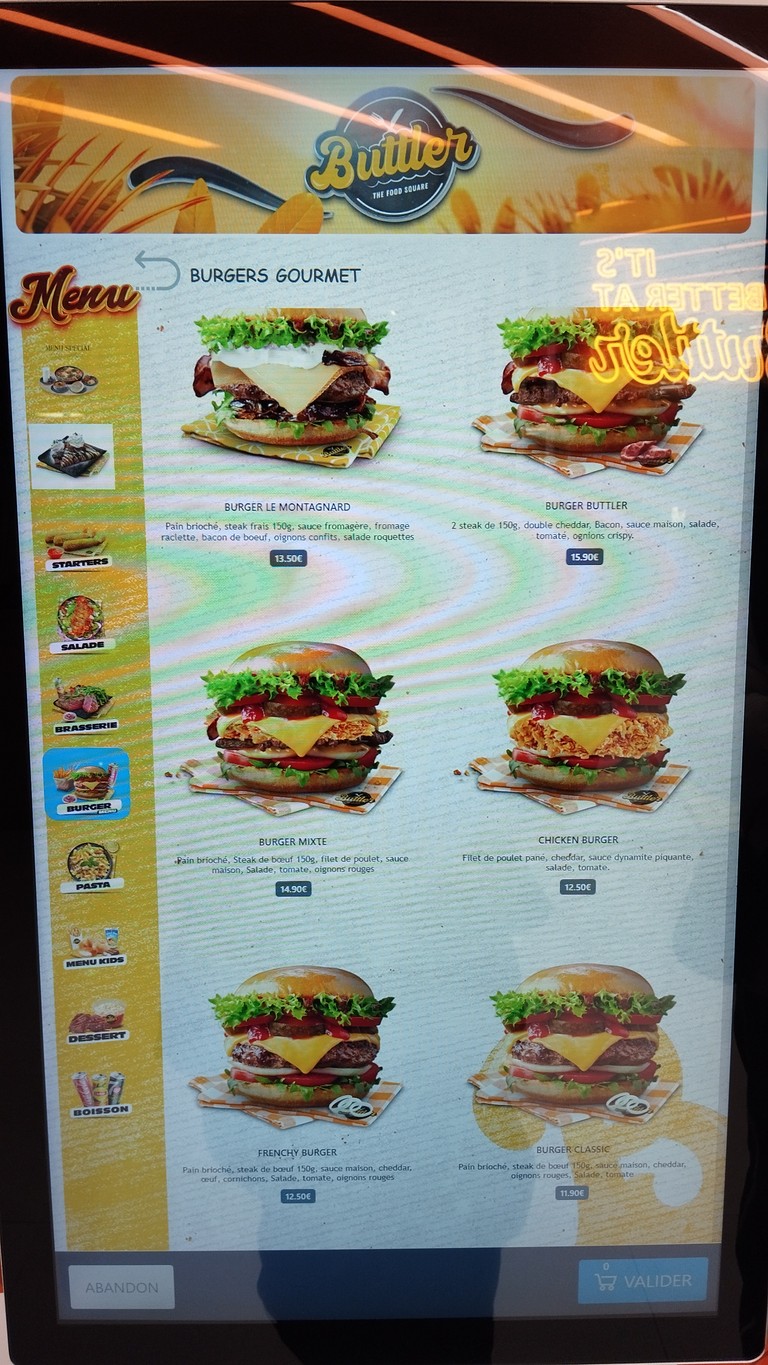 Buttler Gennevilliers menu 4