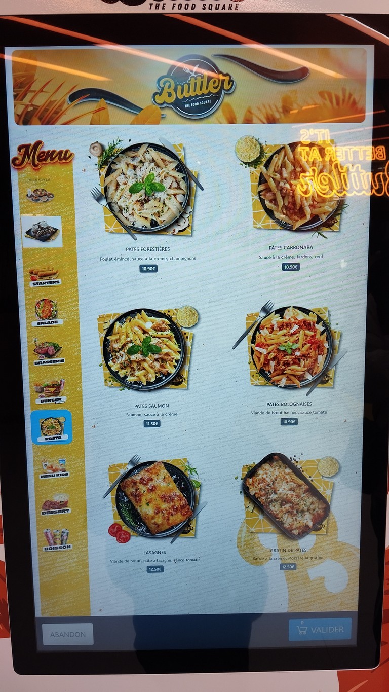 Buttler Gennevilliers menu 5