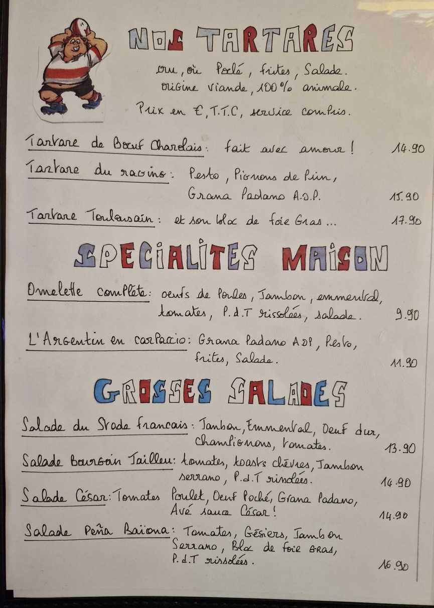 The Counter Rugby Bar menu 1