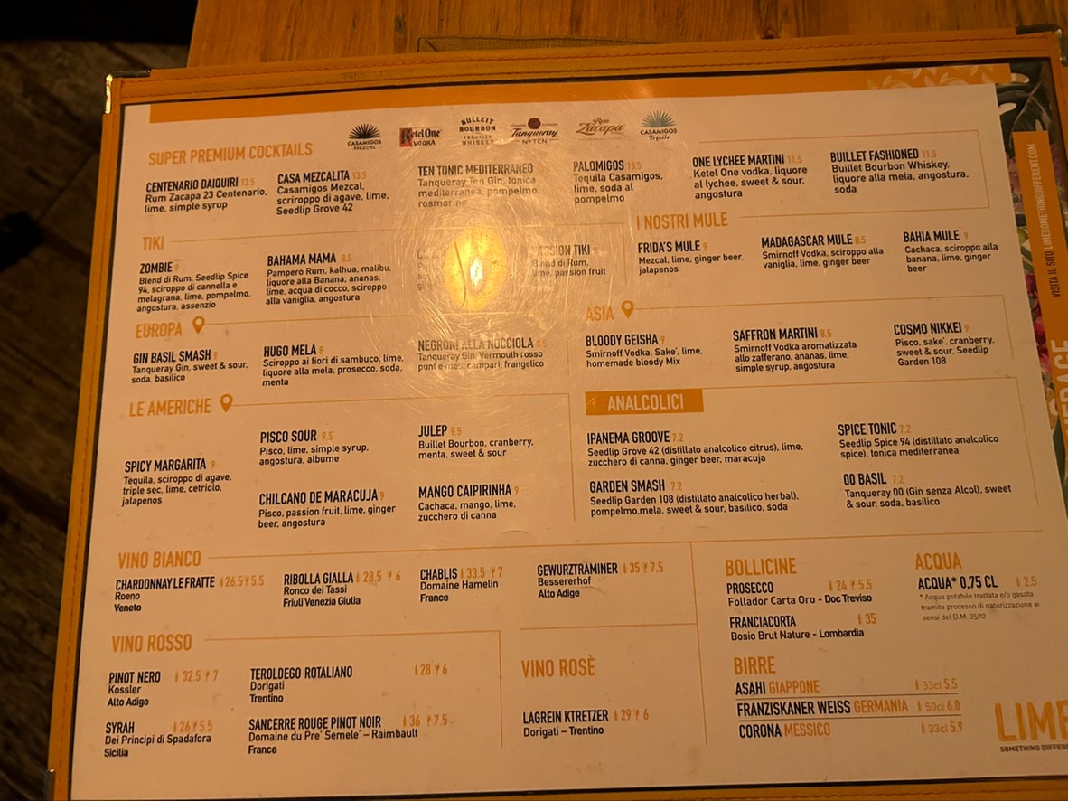 LIME menu 2