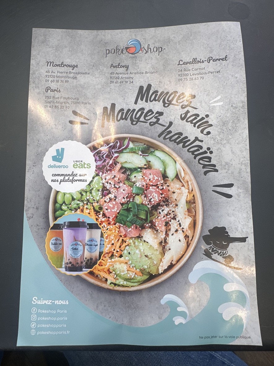 PokeShop Montrouge menu 1