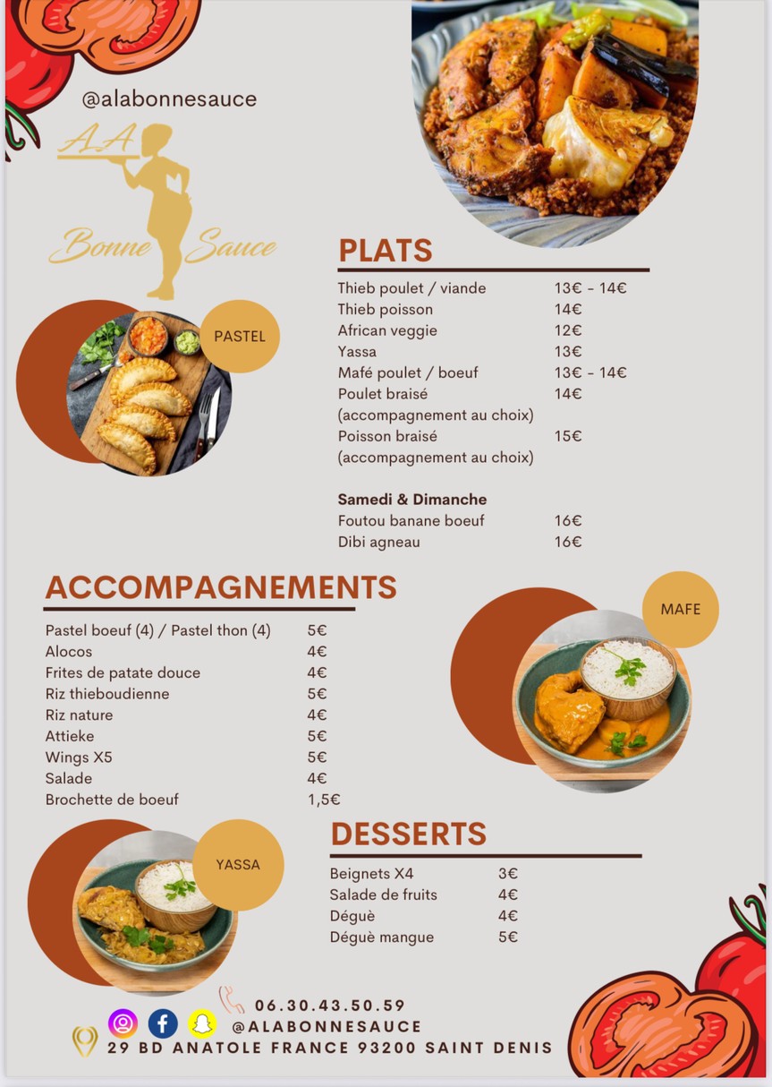 A La Bonne Sauce menu 1