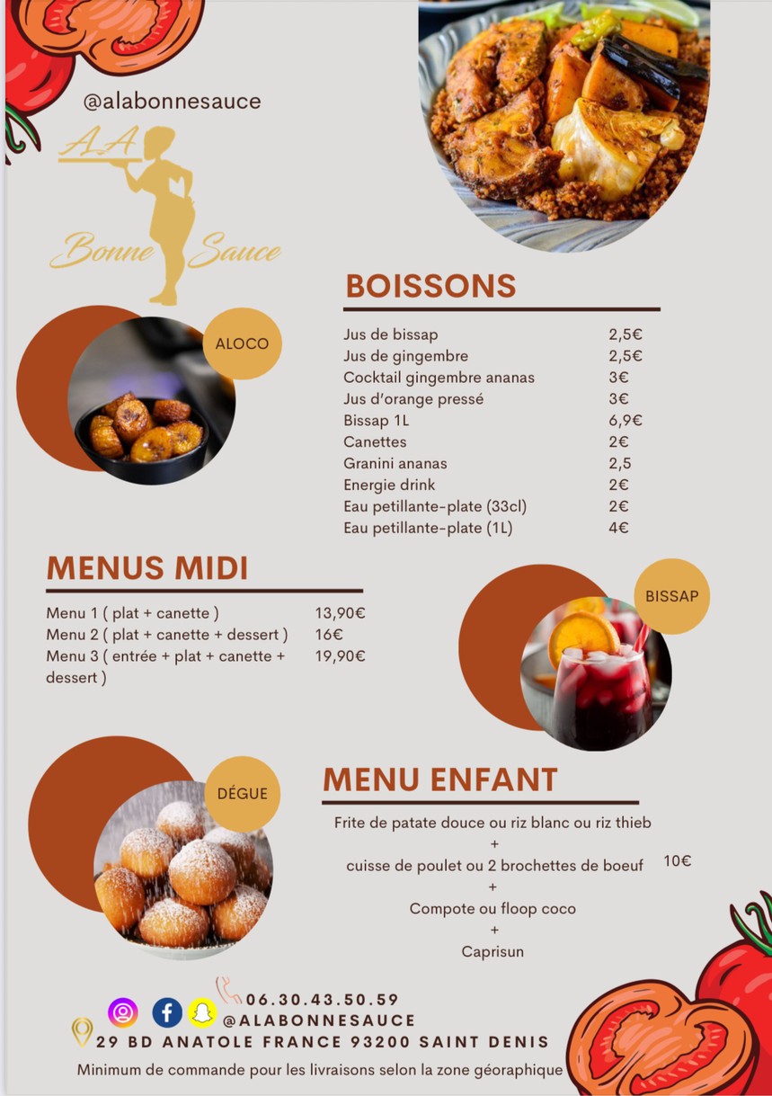 A La Bonne Sauce menu 2