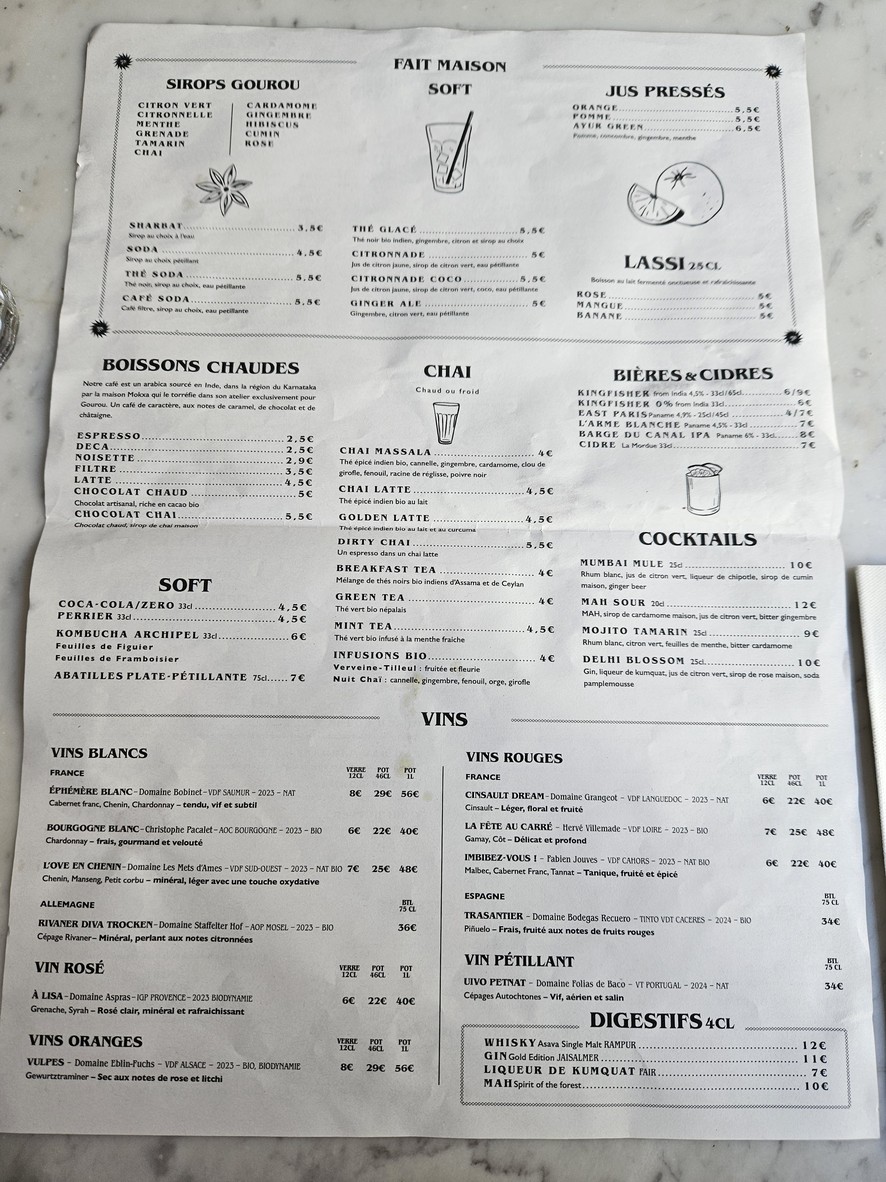 Gourou menu 2