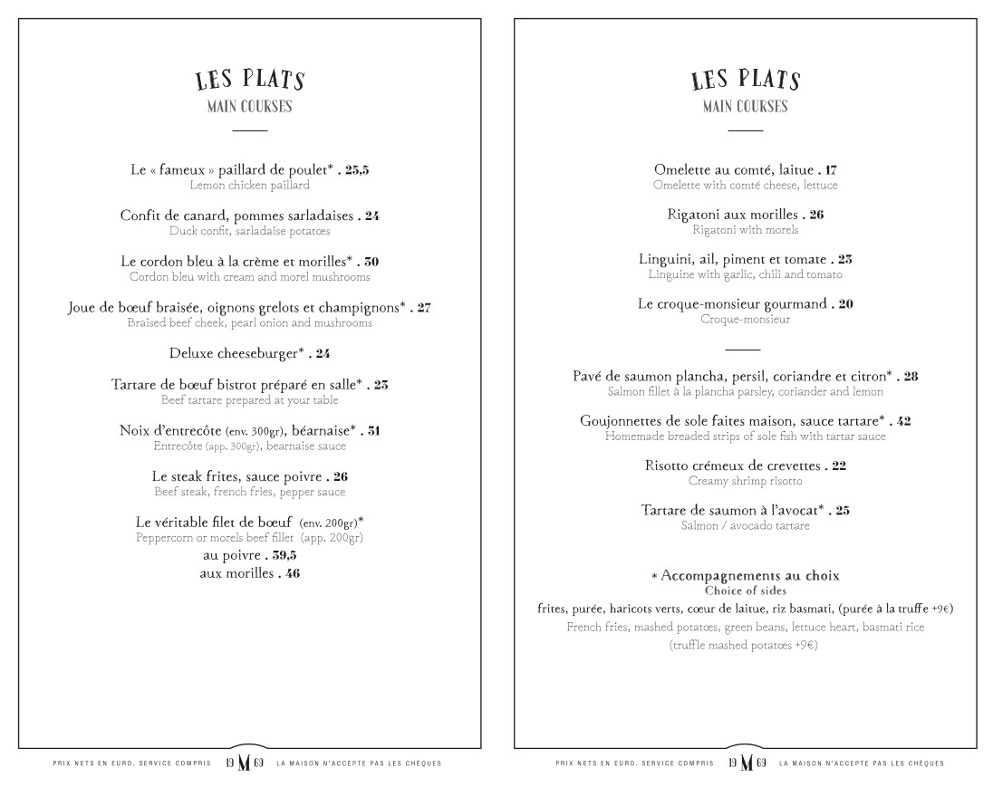 Le Mabillon menu 2