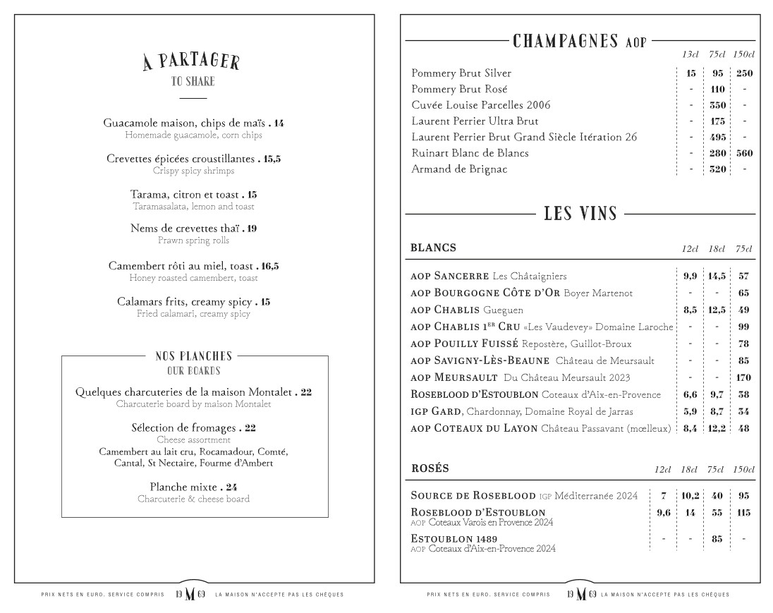 Le Mabillon menu 3